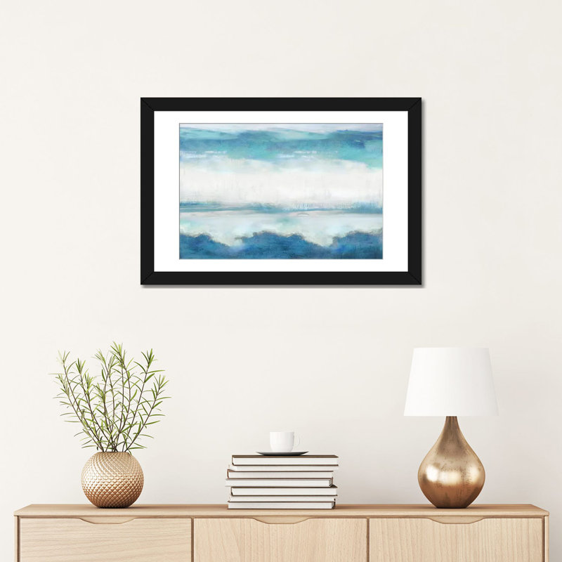 «Lofty», reproduction d'impression sur toile, H 24 po x l 32 po x P 1 po, Papier d'art encadré noir, Blanc