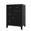 Armoire de lavabo de salle de bain 24 po, design contemporain avec vasque en céramique - 2 tiroirs + porte à fermeture en douceur-121088150