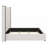 67.5" Tall Headboard Upholstered Bed With Vertical Striped And Wingback Design