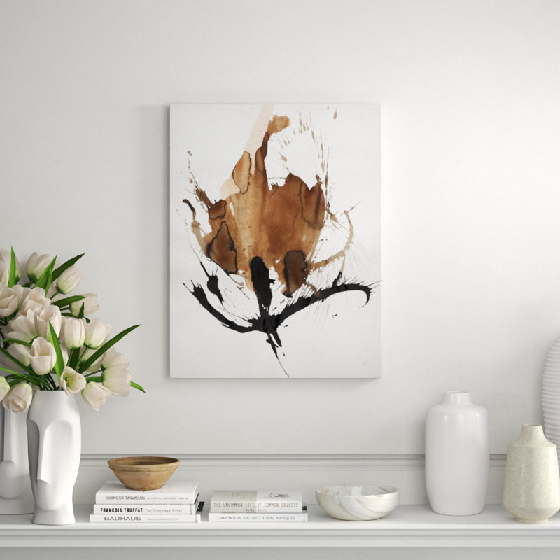 Sepia Florals II, Glass Coat, 31" H x 24" W x 1.5" D