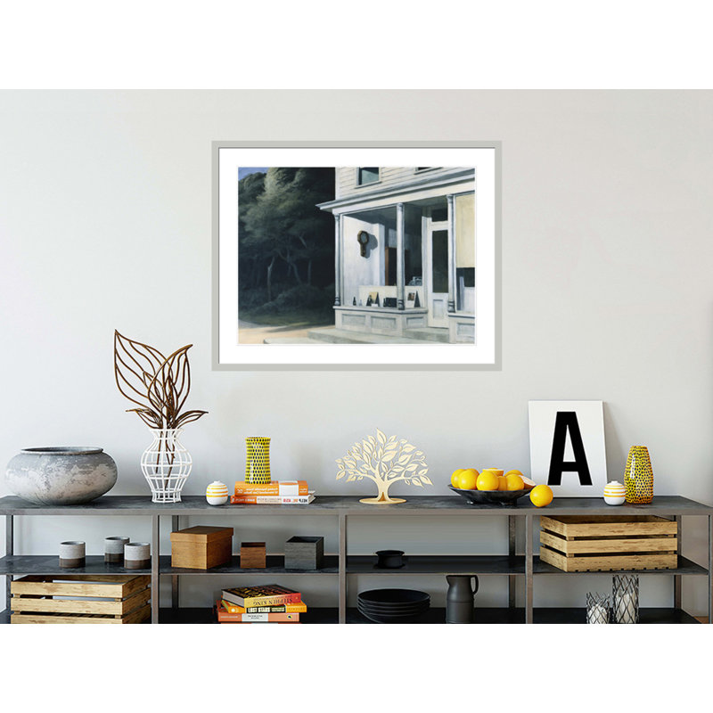 Sept heures du matin par Edward Hopper, impression giclée sur cadre, H 32,91 po x l 41,5 po