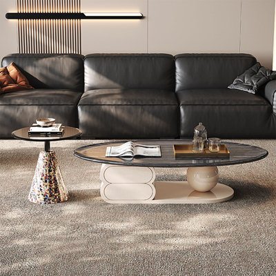 Modern simple oval coffee table living room