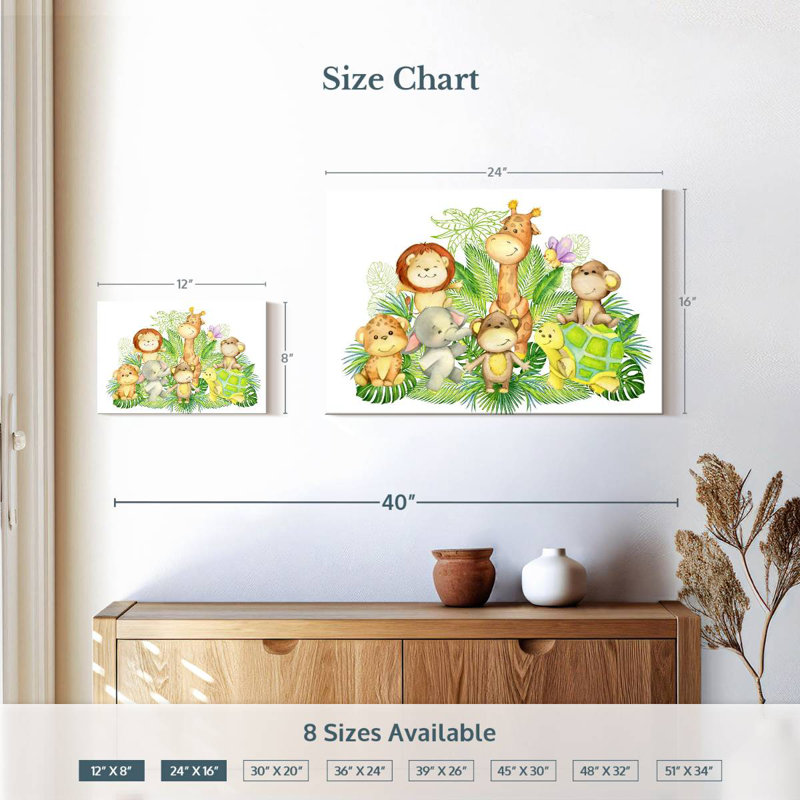 Chambre de bébé Ashelle Jungle, H 16 po x l 24 po