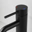 Robinet pour salle de bain à poignée simple, acier inoxydable, trou unique, noir mat | Idée de cadeau-123158800