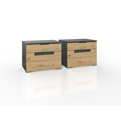 Elvis 58cm W Manufactured Wood Bedside Table