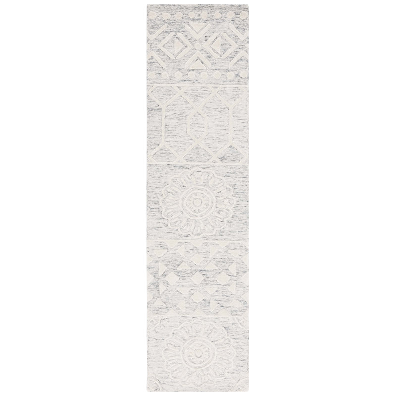 Metro Hand Tufted Wool And Cotton With Latex Southwestern Rug, Runner 2'3" x 9'