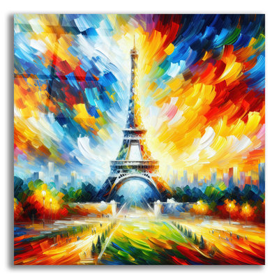  «Welcome To Paris» par Rich Monet, art mural en verre acrylique, 12 po x 12 po
