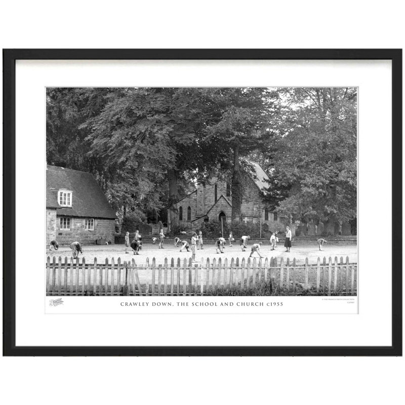 Crawley Down, The School And Church C1955 by Francis Frith - Single Picture Frame Print, 45cm H x 60cm W x 2.3cm D