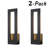 H20'' Modern Outdoor Integrated Led Wall Light 24w Matte Black Linear Exterior Sconce With Frosted Acrylic Shade Up/down Wall Mount For Porch Patio Garage Entryway