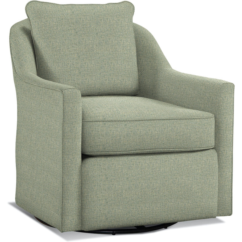 Leighton Swivel Armchair, Green Performance Fabric Polypropylene/Olefin