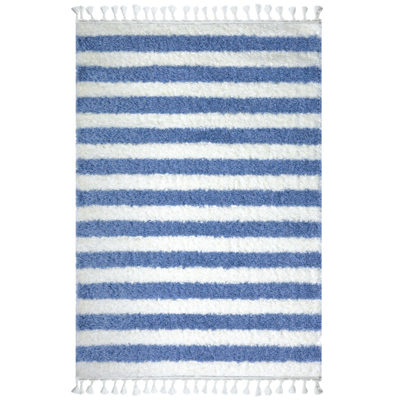 Benjemin Striped Indoor Rug, Rectangle 5'3" x 7'7"