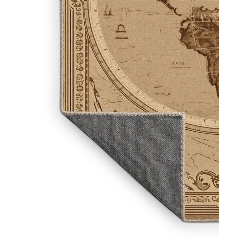 Tapis brun moelleux doux et moelleux en laine de classe classique, 8x12