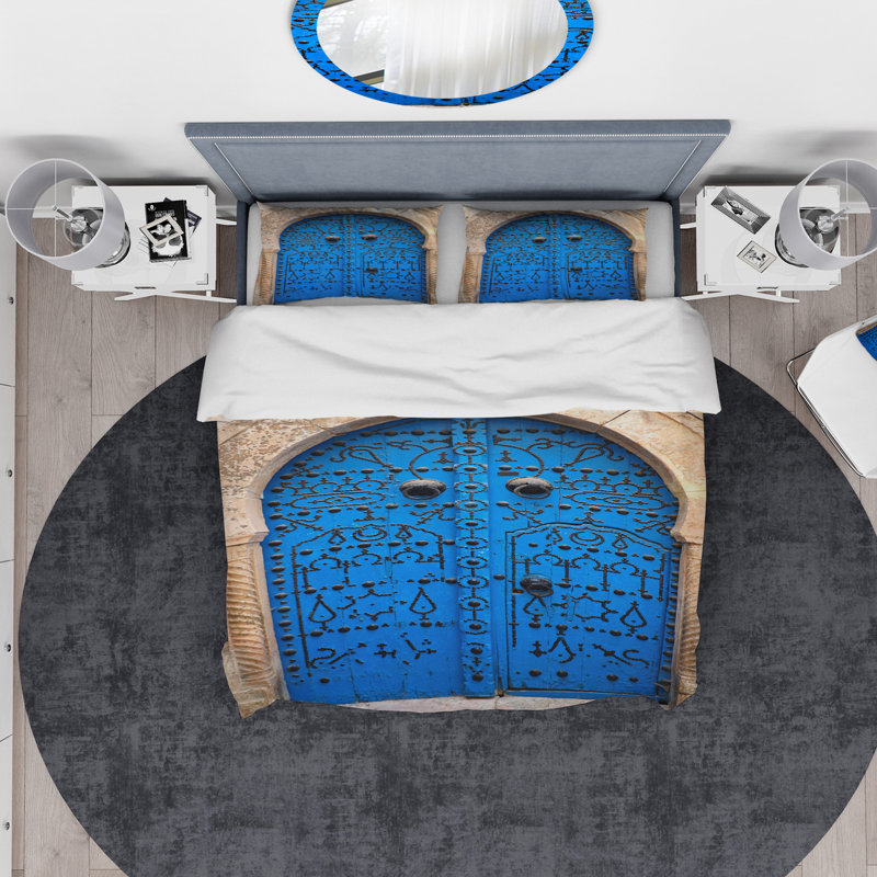 Farmhouse / Country Abstract Duvet Cover, King Duvet Cover + 2 Shams