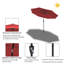 Parasol de marché éclairé 10 pi Shelyn-1415505169
