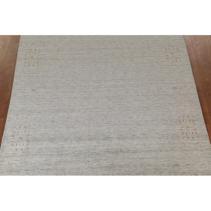 Tapis ivoire tribal Gabbeh 9 x 12