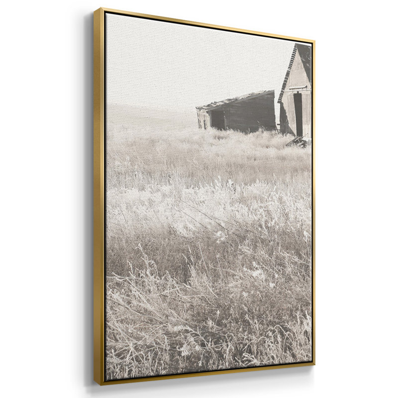 " Neutral Barn " 3 - Pieces, Gold, 24" H x 48" W x 2" D