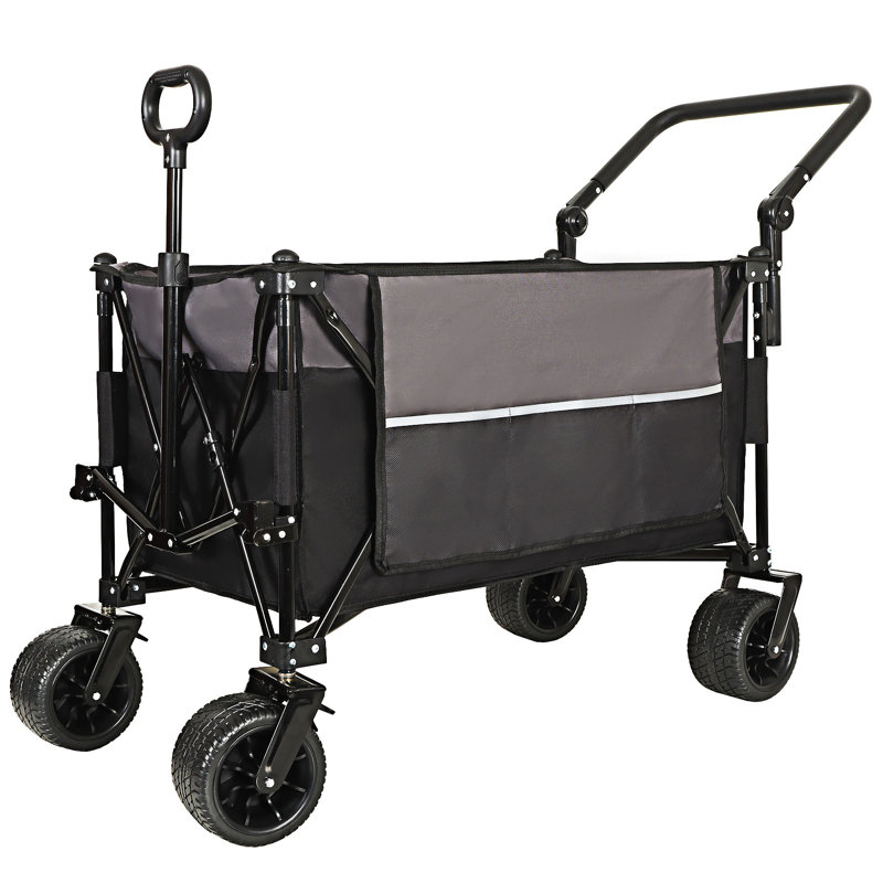 Chariot pliant multifonctionnel avec poignée rotative, Black/Gray