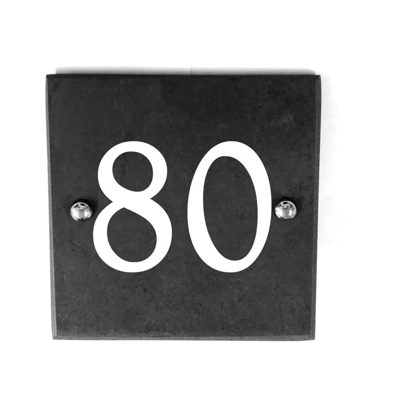 Ives 15cm H Slate House Number