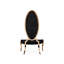 Chaise d'appoint rembourrée en velours noir Steadman