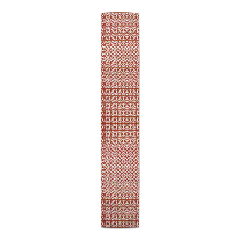 Calvon Rectangle Polyester Table Runner, 72" x 16", Brown
