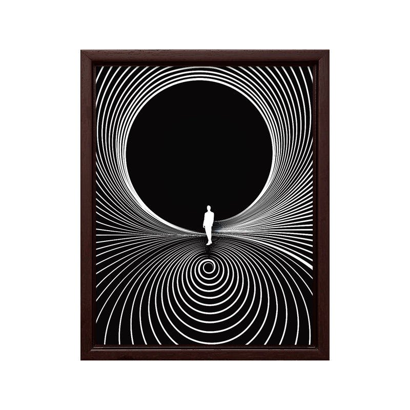 Illusion d’optique, Canevas, H 08 po x l 10 po, Encadrement brun