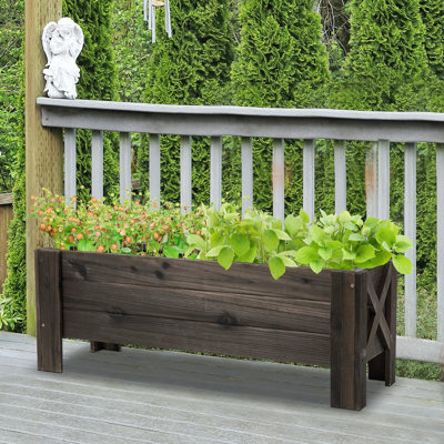 Shropshire 58L Raised Garden Bed, 100 x 36.5 x 36 cm, Carbonized Colour