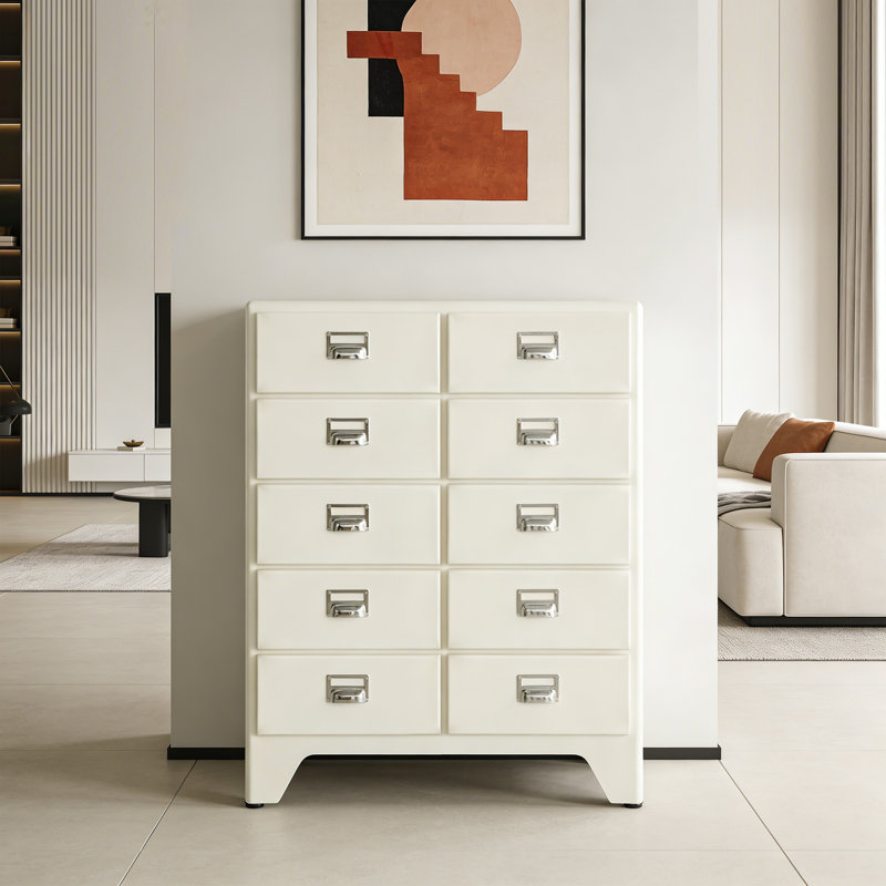 Commode d'appoint multifonctionnelle de couleur unie, H 37,8 po x l 30,71 po x P 15,75 po, Beige