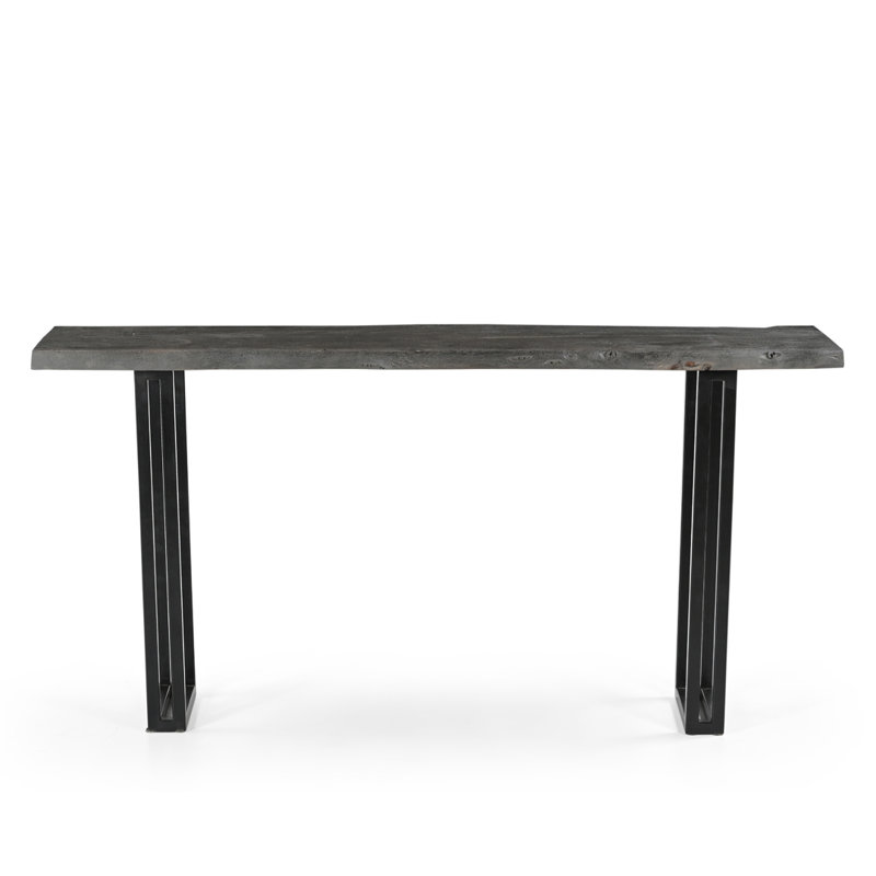 Console en bois massif Laurilyn - Gris