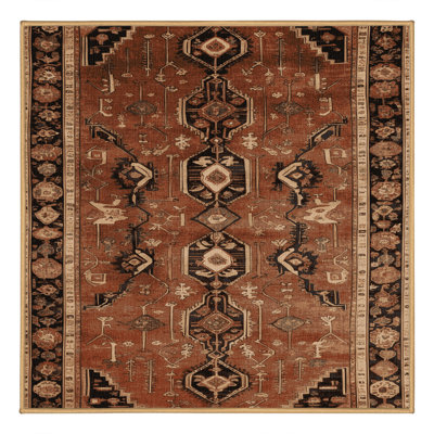 Tapis brun lavable à la machine