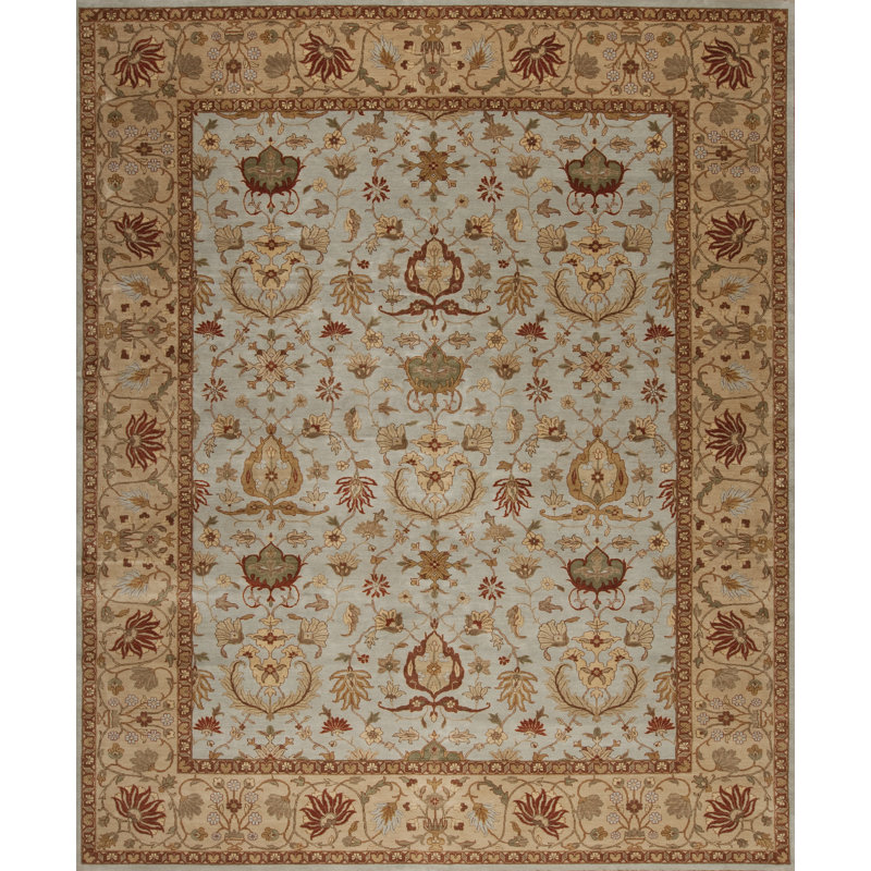 Mahal Hand Knotted Wool Area Rug, Rectangle 6' x 9'
