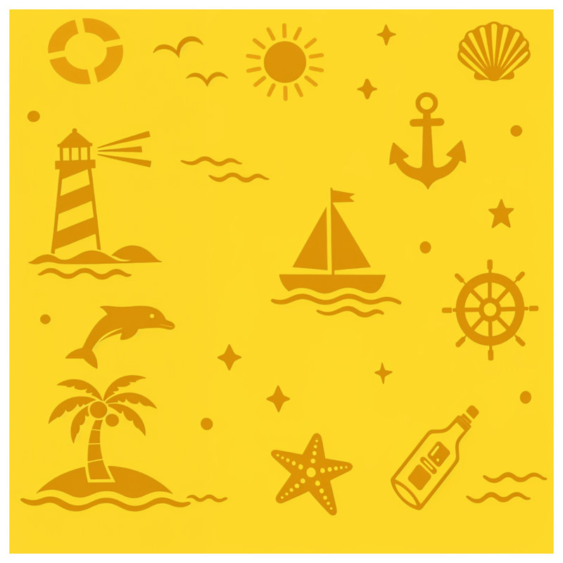 Rideaux de douche Nautical Beach, 70in W x 93in H