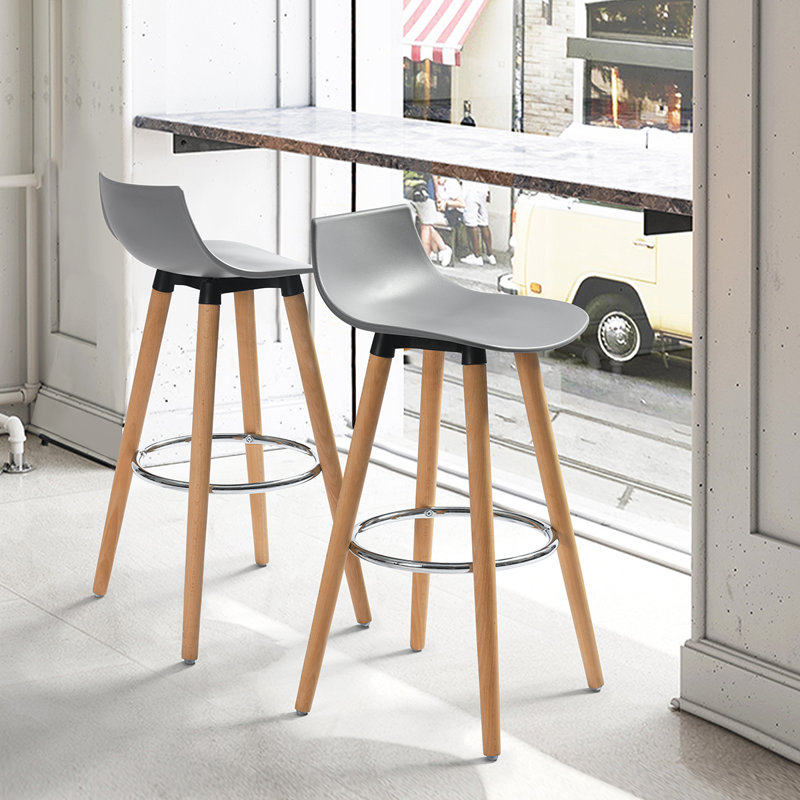 Amethyst Counter Stool with Solid Wood Frame