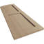 Timberthane deux panneaux plats égaux avec volets elliptiques en faux bois (par paire)-64374816-64374847-64374848