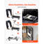 Chariot de manutention pliable, capacité de charge de 150 kg, dimensions : 74 x 48 x 83 cm, plateau pliable avec roues pivotantes, poignée de poussée compacte