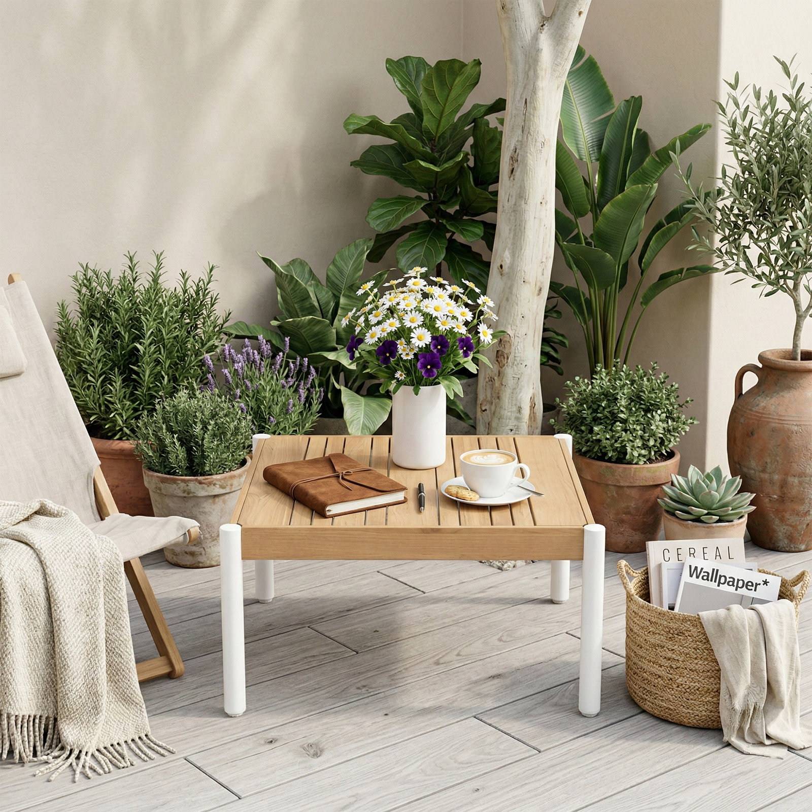 Penna 35" Teak Patio Table