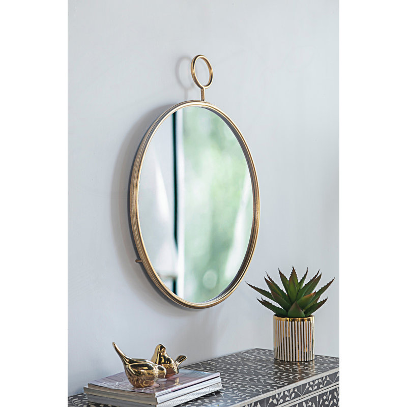 Circle Wall Mirror, Accent Mirror, 32.33" x 26.43"