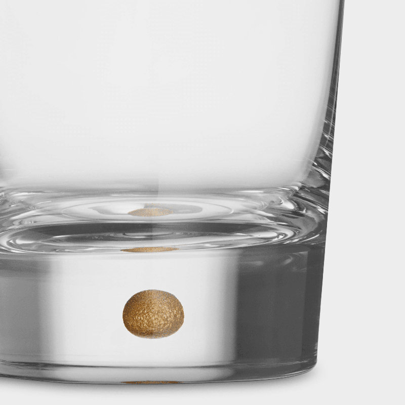 Intermezzo 8 oz. Whiskey Glass, Gold/Clear, 13.5 oz.