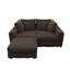 Canapé Cloud 4 places moderne en velours côtelé moelleux avec pouf convertible-1957271808