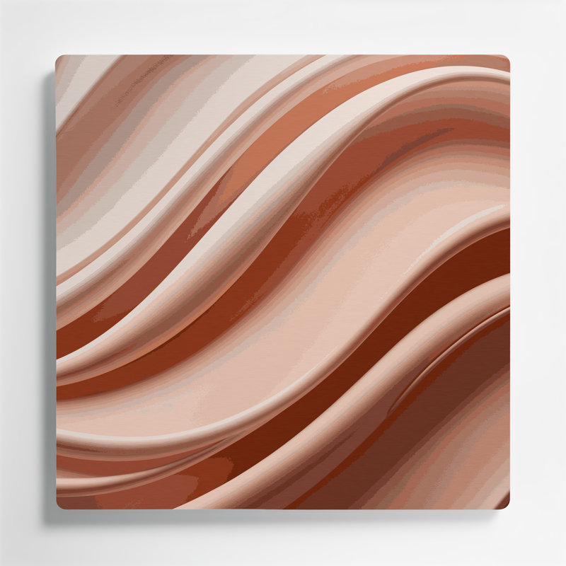 Gradient Abstract 73, art mural en métal brun, 12" H x 12" W