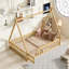 Lit simple en forme de tente, lit tipi avec garde-corps, lattes et porte-231808015