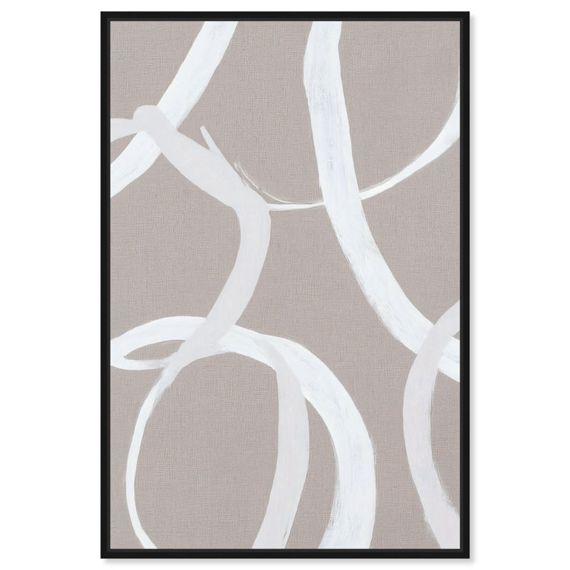 Unbroken Loop Canvas Print Boho Gold Wall Art by Art Remedy, Black Frame, 20 x 30, 31" H x 21" W, Black Frame