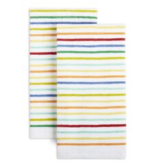 Bright, Fiesta,Multi Color Kitchen Towels, Ethically Sourced, Set 2 -  Education And More