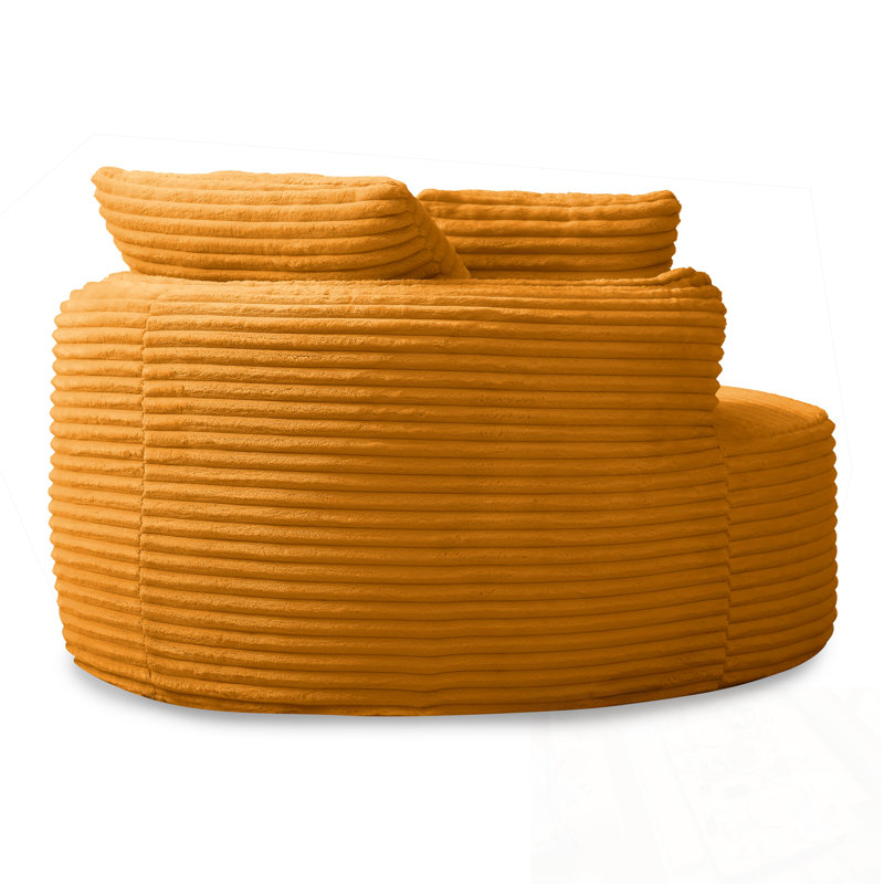 Velours côtelé avec 3 coussins, Yellow