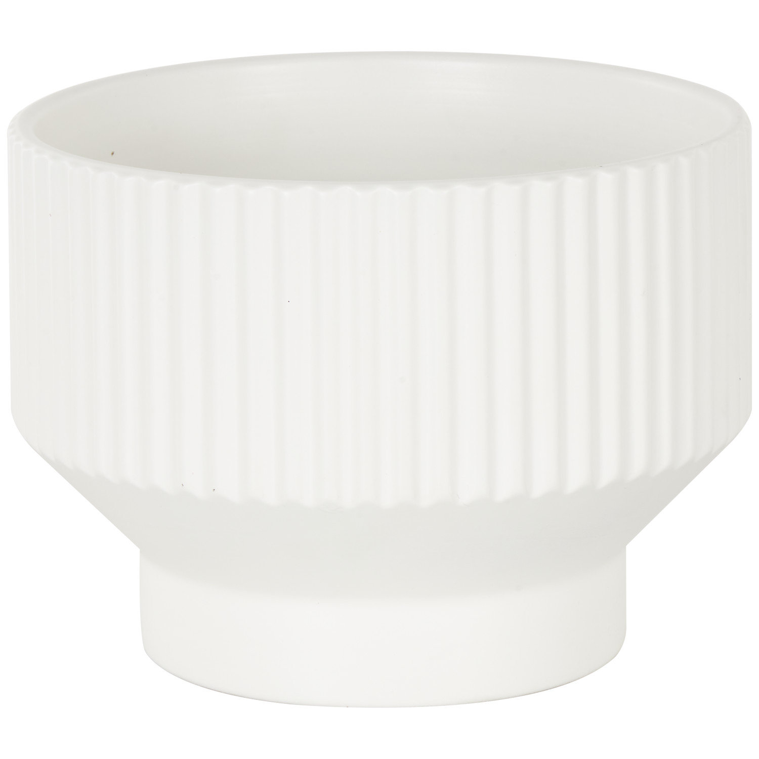 Destina 10" Ceramic Pot Planter, White