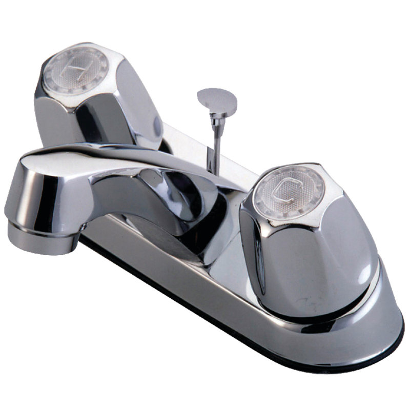 Laiton Kingston Robinet de salle de bain central, chrome poli