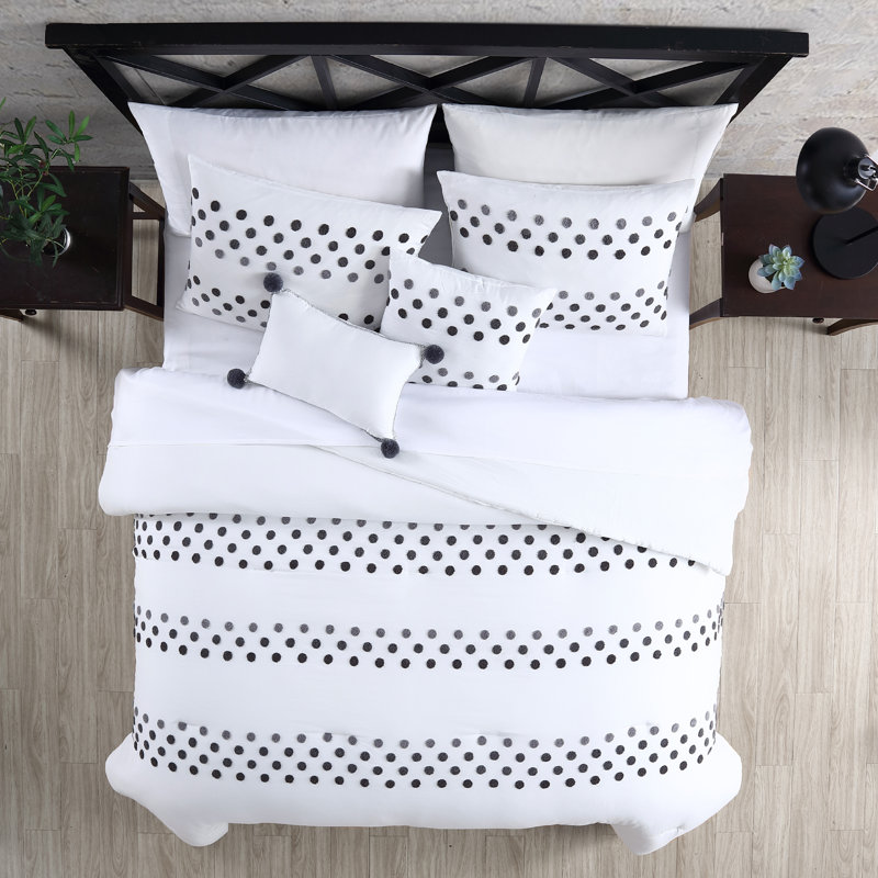 Modern Threads 5 Piece Washed-Tufted Comforter Set Mia, Queen Comforter + 4 Additional Pieces