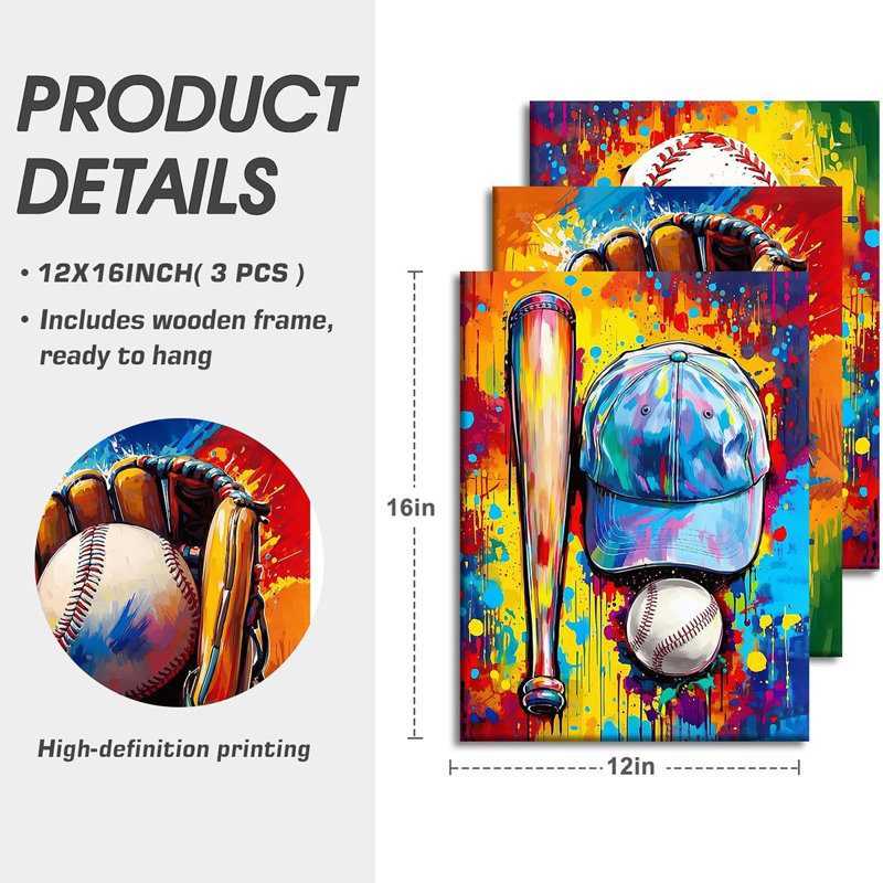 3 Piece Wrapped Canvas Print