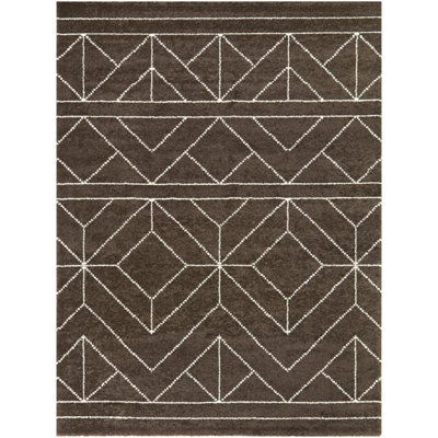 Kaeden Brown Modern Geometric Area Rug