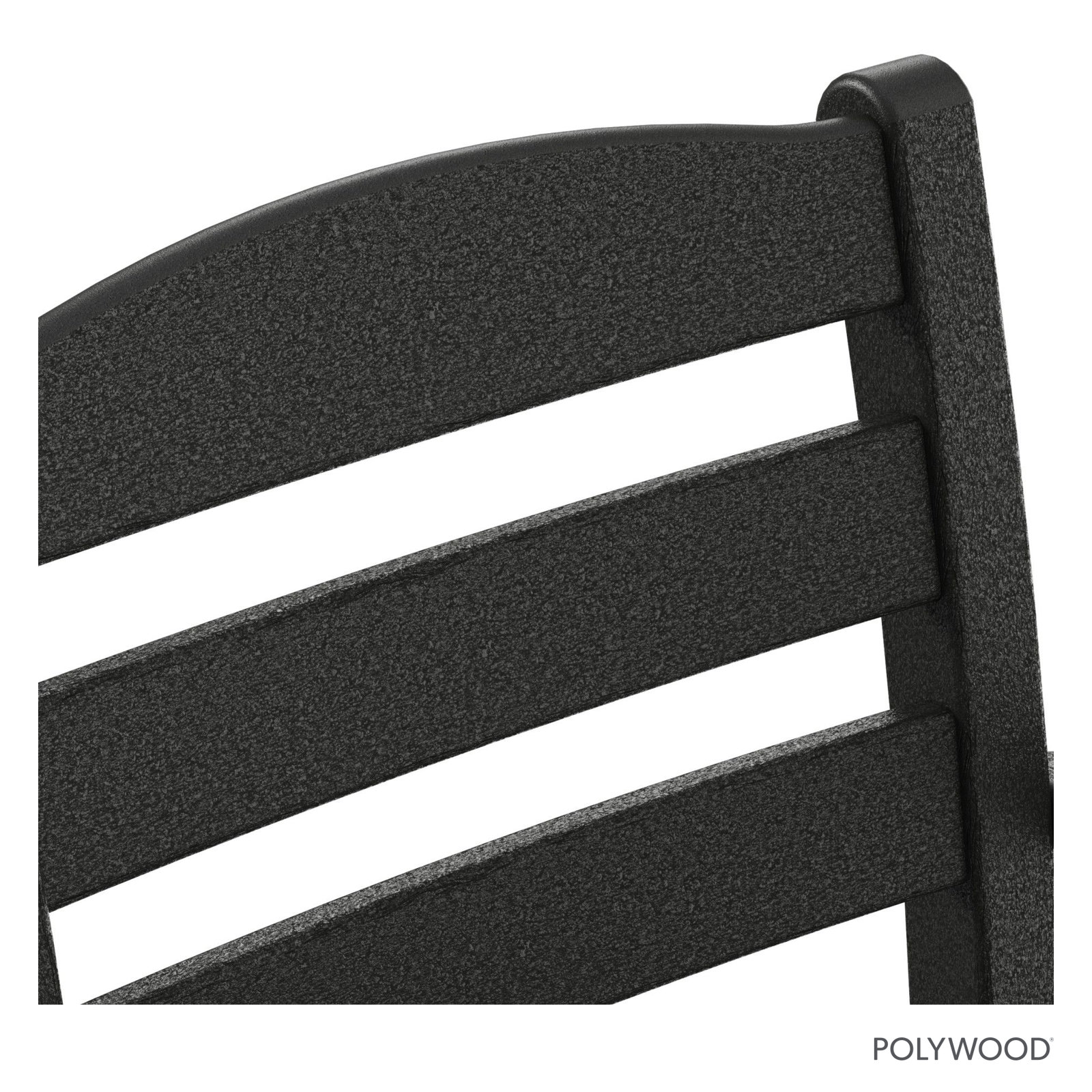 POLYWOOD® La Casa Café Arm Patio Bar Stool, Black, Bar Stool (30.13" Seat Height)