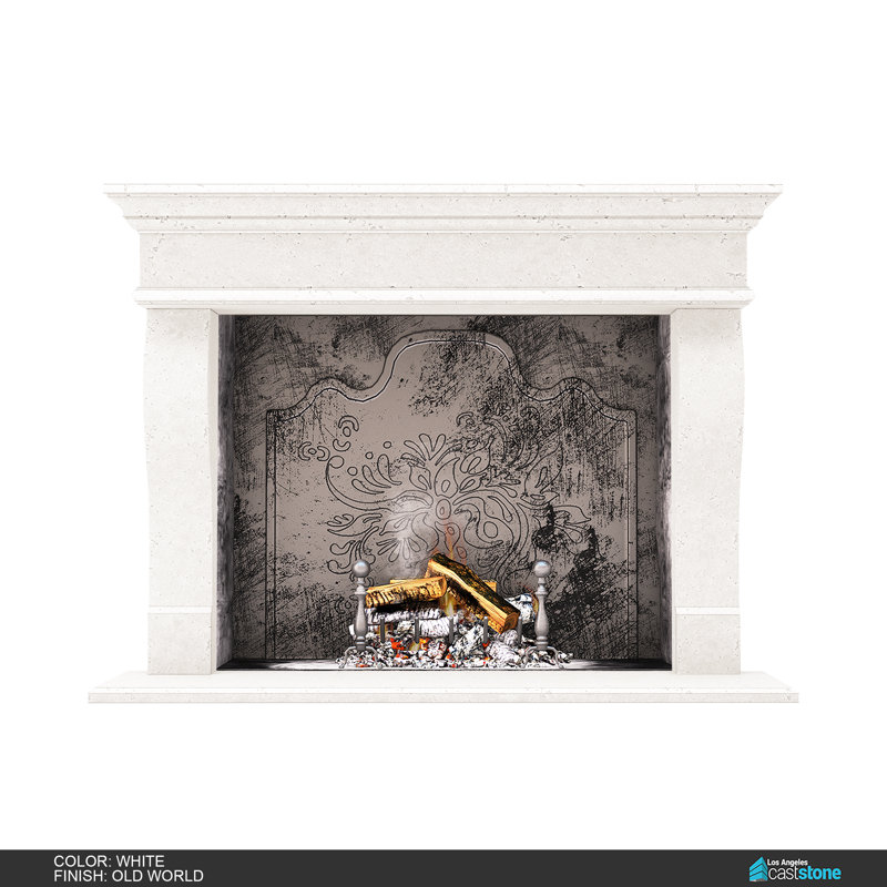 Lina Fireplace Surround, Old World White
